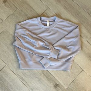 Lululemon perfectly oversized cropped sweater softstreme in violet